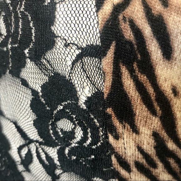 Leopard Print Lace Back Bodycon Dress - Picture 5 of 5